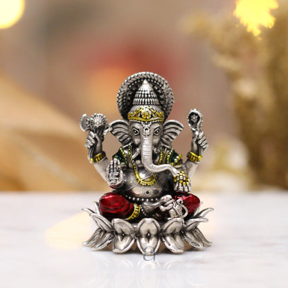 925 Silver Antique Kamal Ganeshji