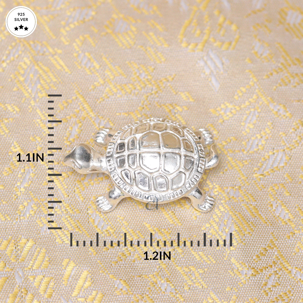 925 Solid Silver Tortoise Idol