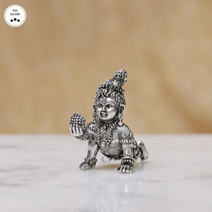 925 Antique Silver Bal Gopal Idol