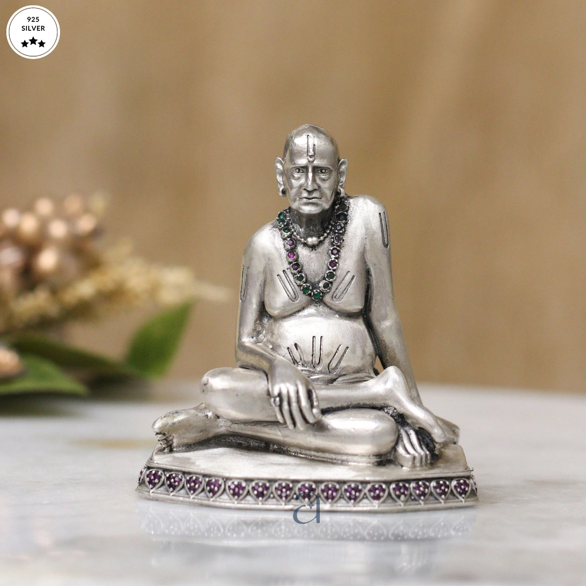 Antique Silver Swami Samarth Idol