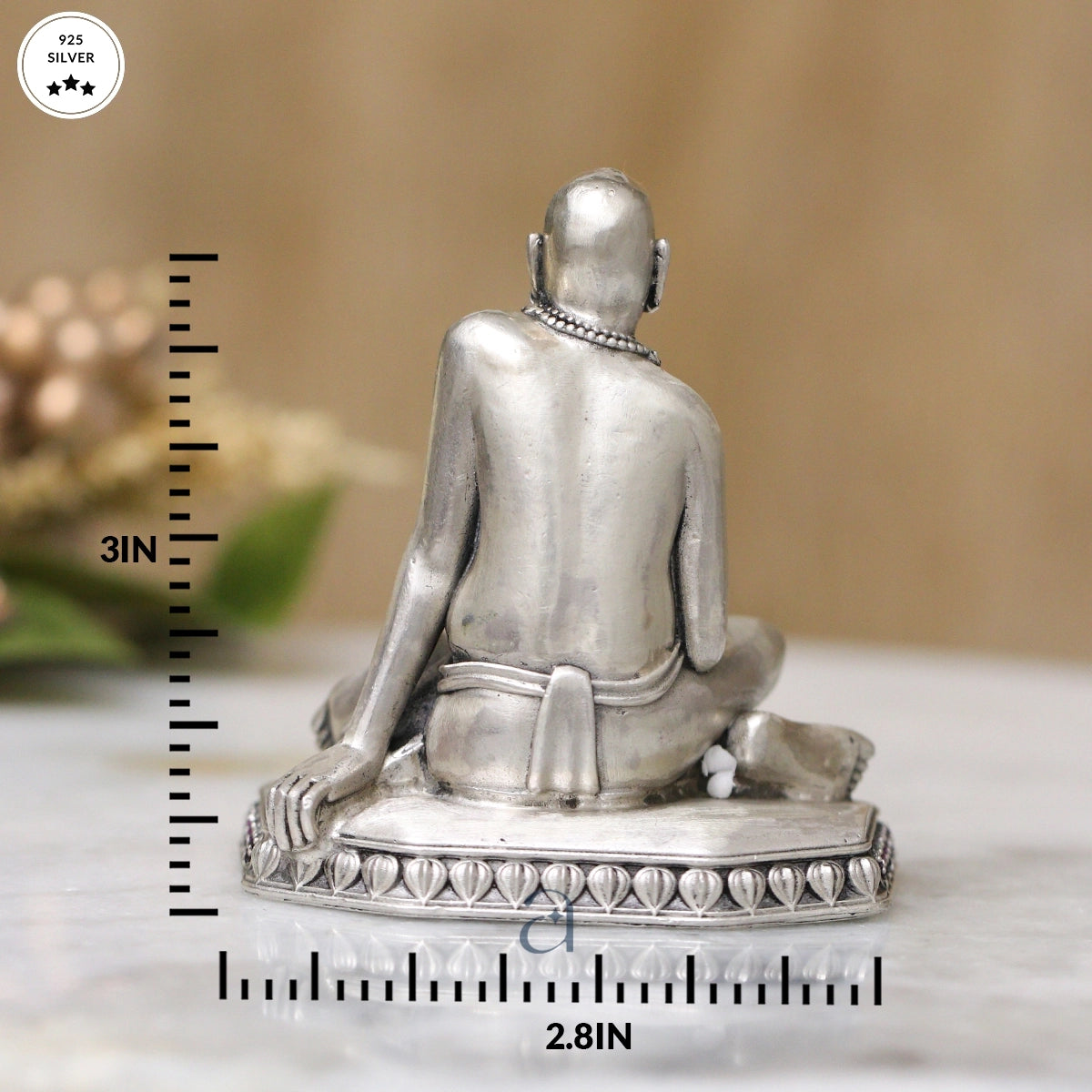 Antique Silver Swami Samarth Idol