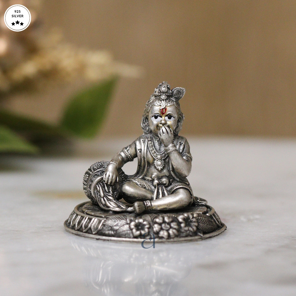 Antique Silver Bal Krishna Idol