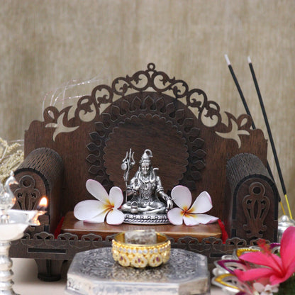 Traditional Silver Shivji Idol for Puja Room