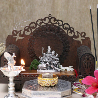Silver Shiv Parivar for Home Puja Space