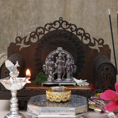 Silver Ram Darbar Idol for Home Altar