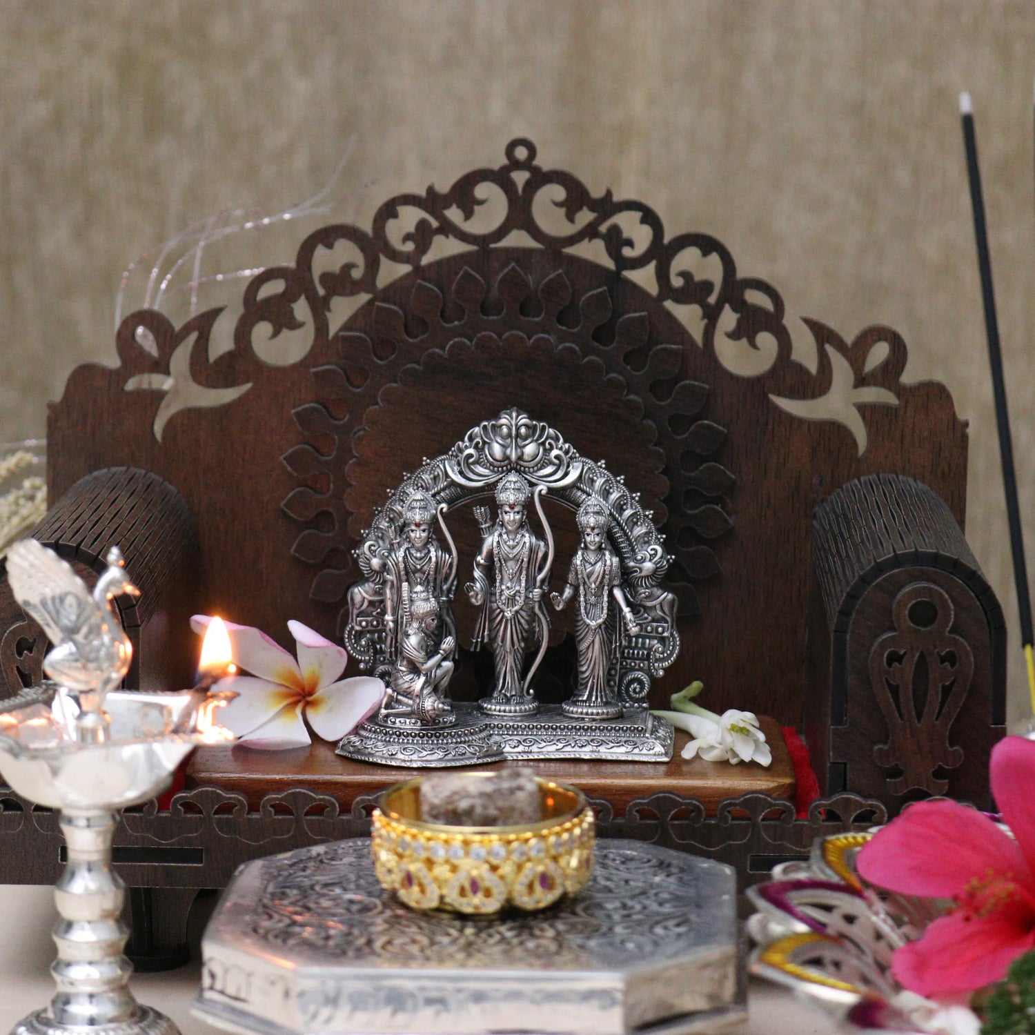Silver Ram Darbar for Home Worship