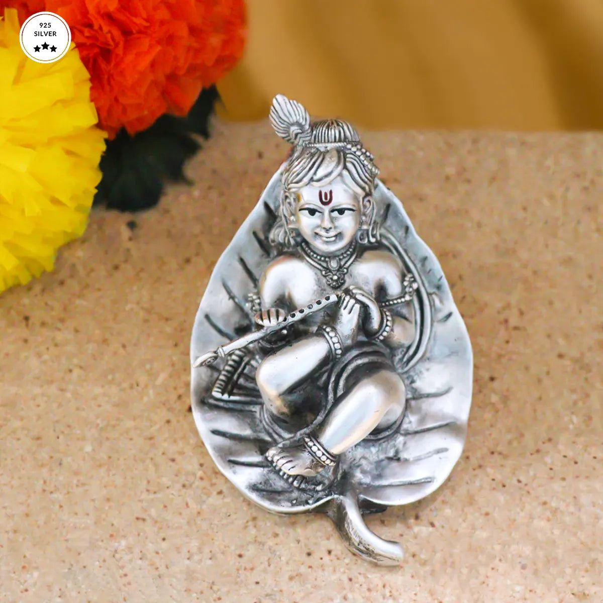 Gopal Pan Buy 925 Antique Bal Gopal on Paan Leaf From Aahi by Ranka Jewellers