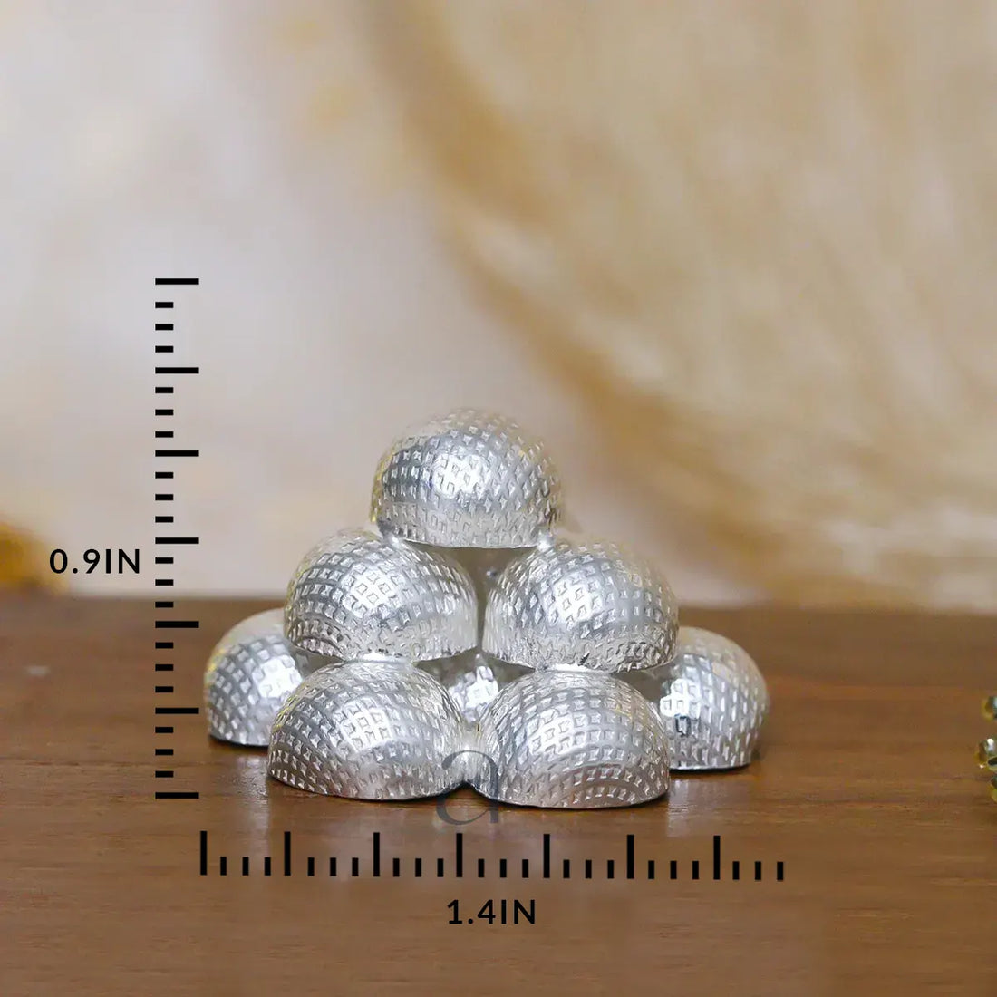 10 Piece Silver Laddu Figurine