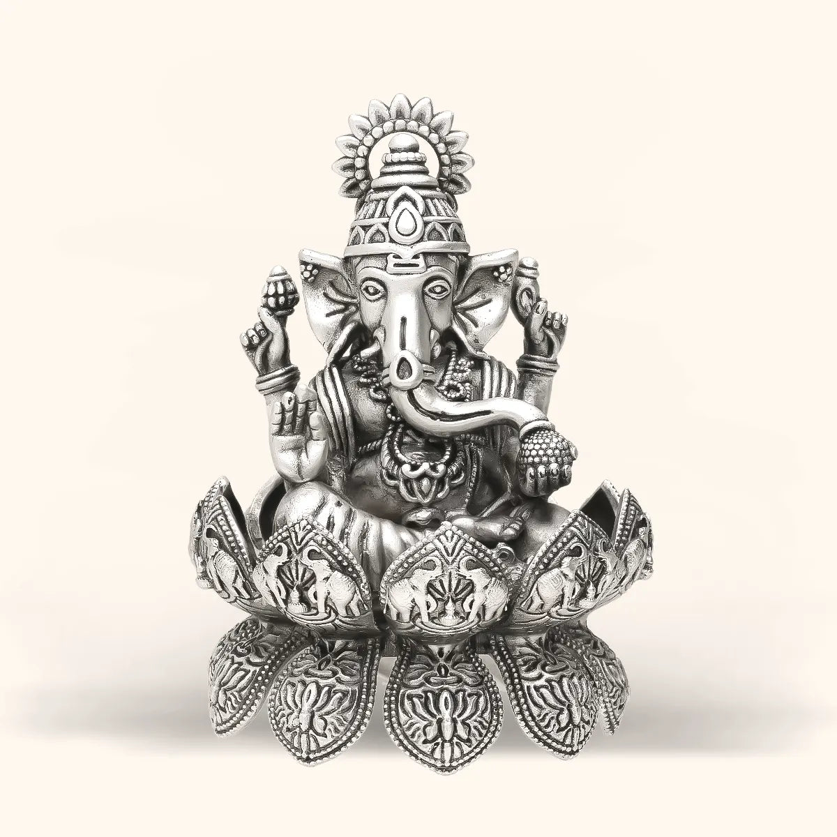 925 Ganeshji Antique Silver Idol