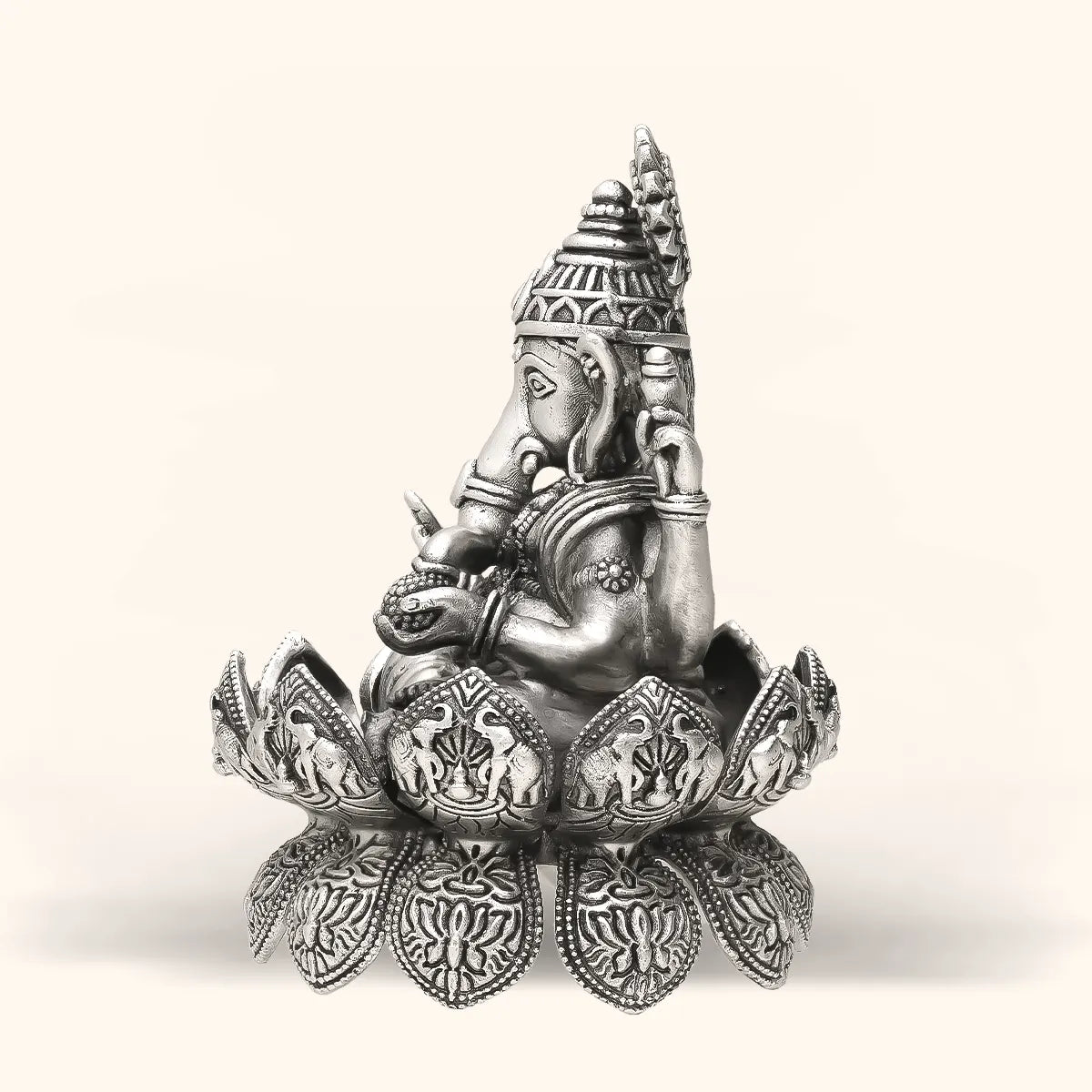 925 Ganeshji Antique Silver Idol