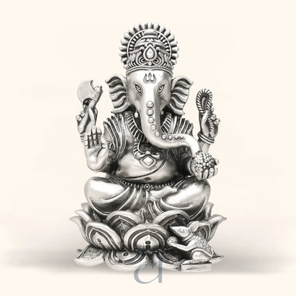 925 Antique Silver Ganeshji Idol