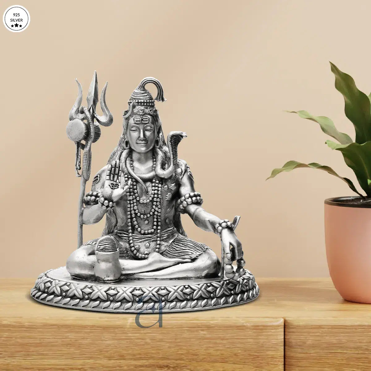 Shiva Antique Silver Idol