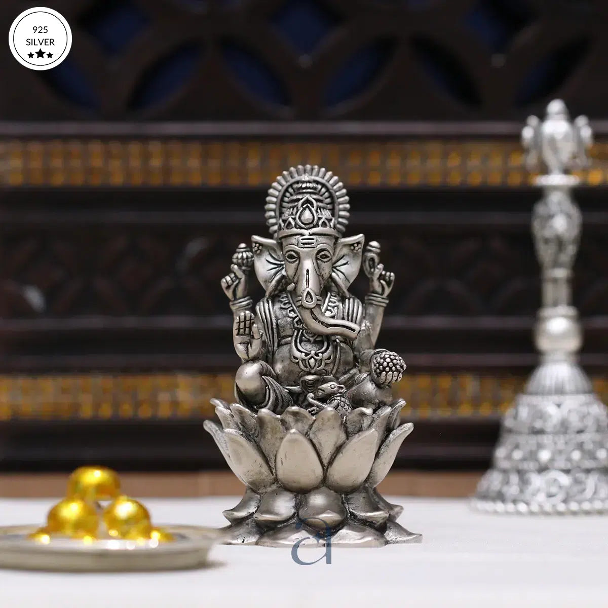 Antique 925 Silver Kamal Ganeshji