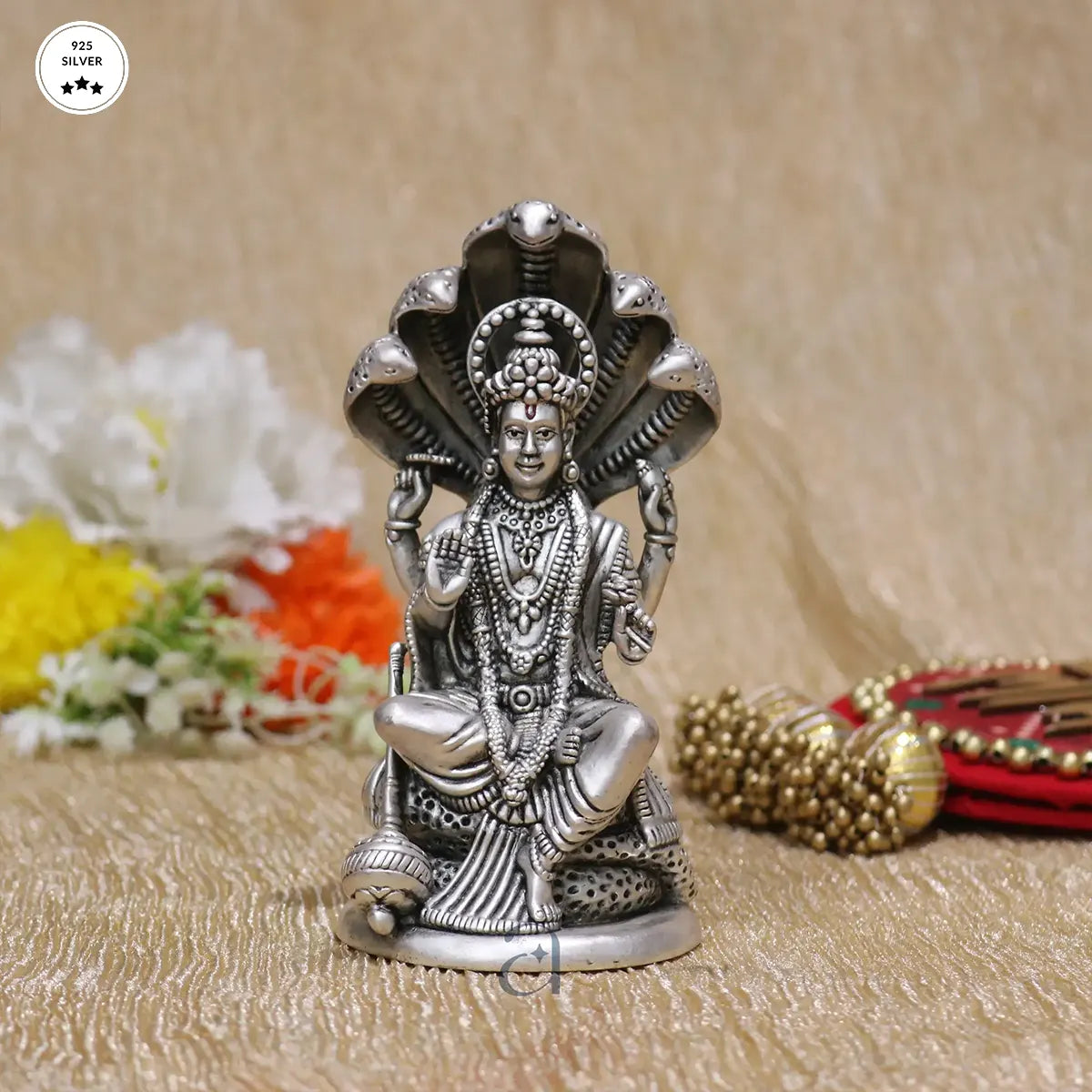 925 Antique Siliver Lord Vishnu Idol