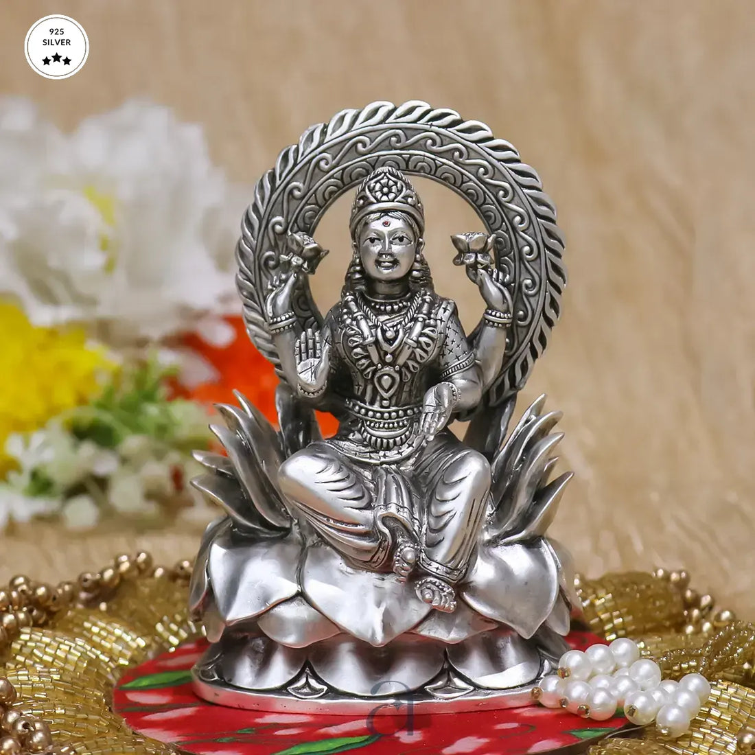 925 Silver Antique Lakshmi Idol