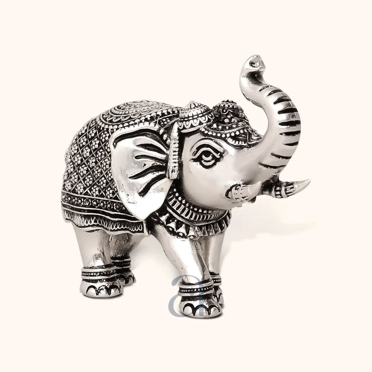 925 Antique Silver Elephant Idol