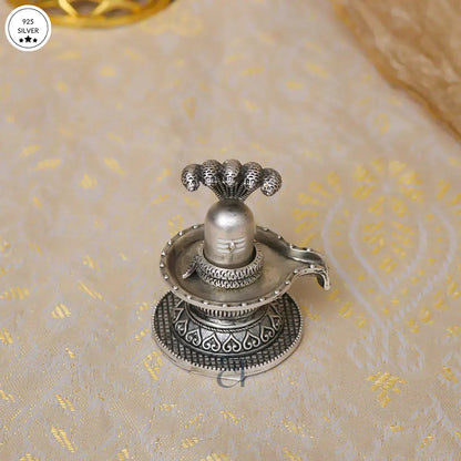 925 Antique Silver Shiv Ling and Panchmukhi Nag