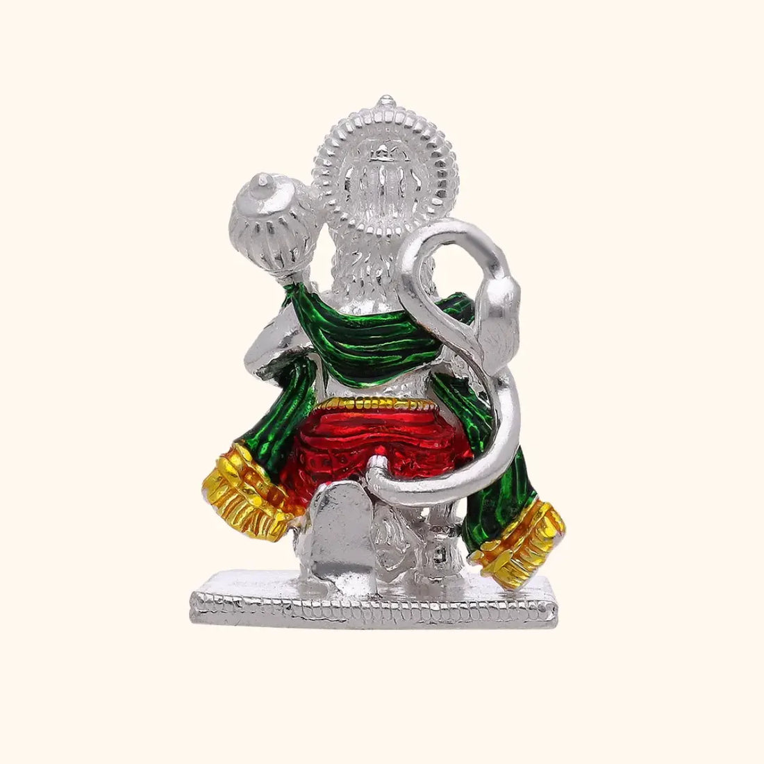 925 Colorful Silver Hanumanji Idol