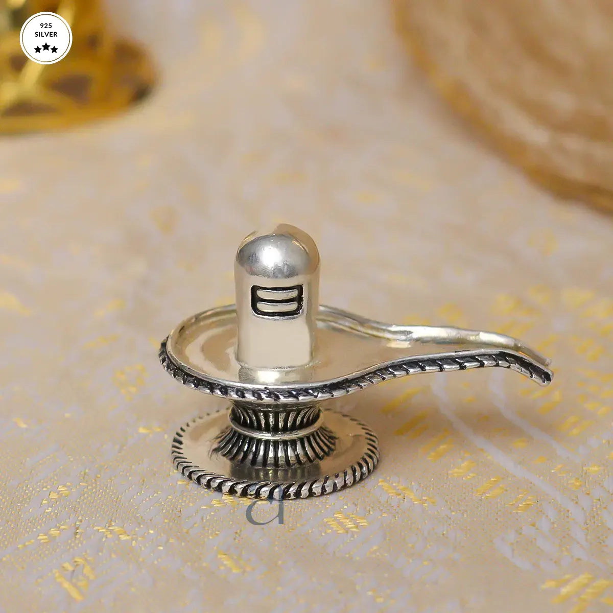 Exquisite 925 Silver Antique Shiv Ling