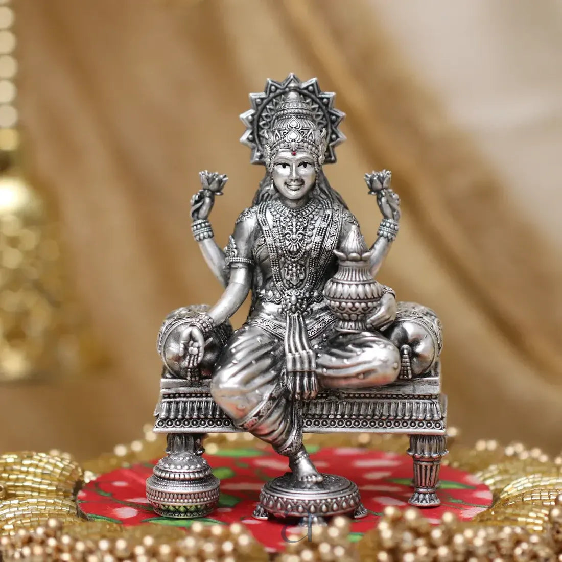 925 Silver Lakshmi With Divine Kalash