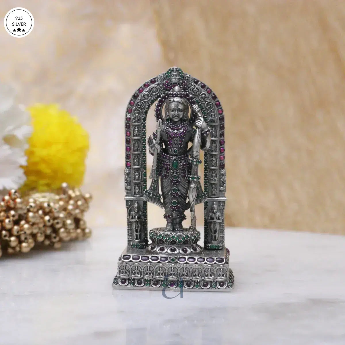 925 Stoned Decorated Antique Ram Lalla Idol