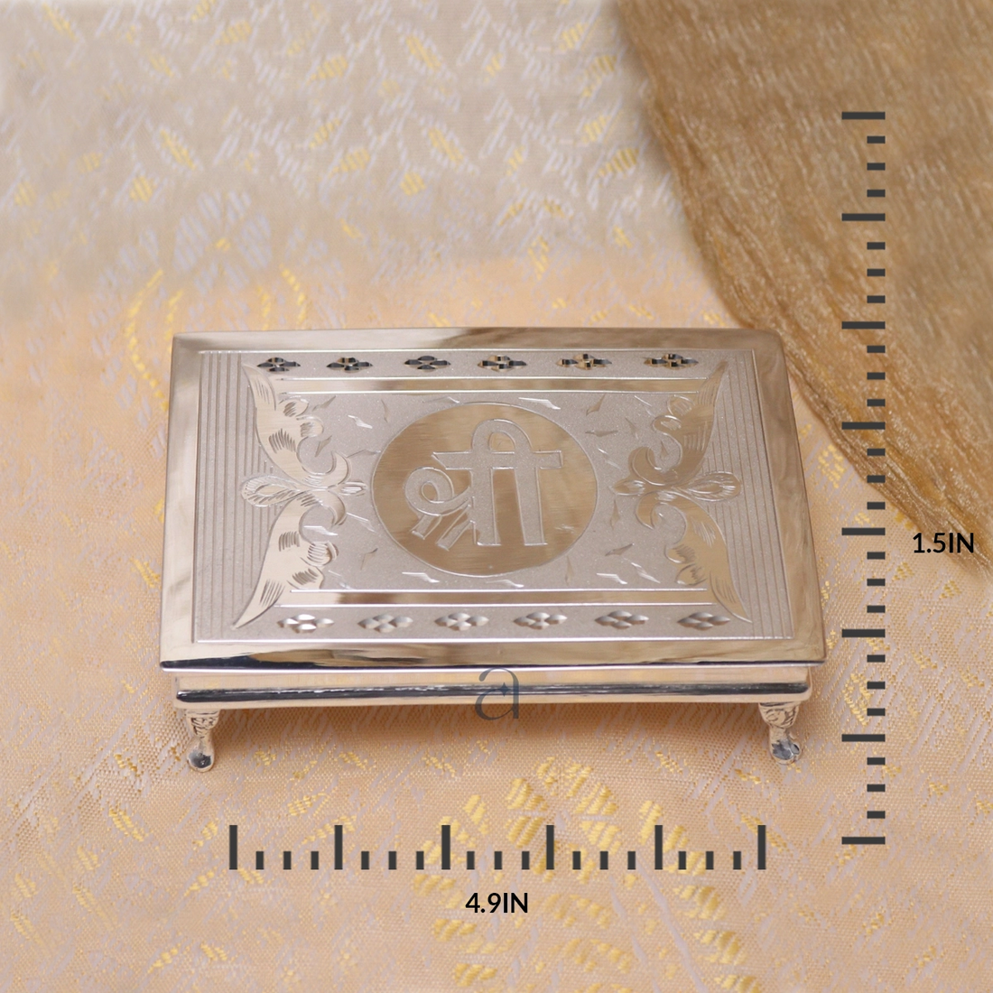 Silver Paat with Shree Symbol Design