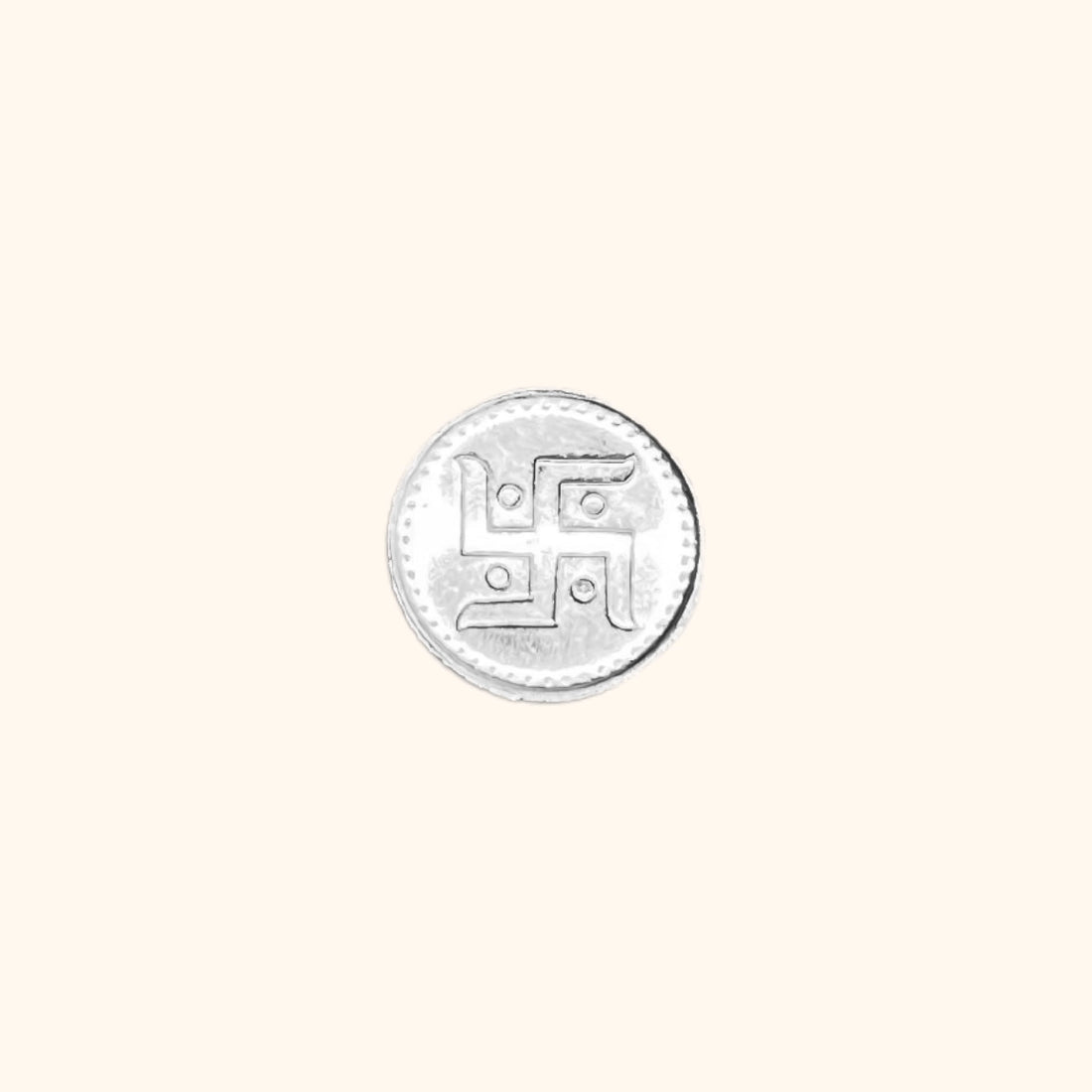 Swastik Designed Silver Coin 2.5g