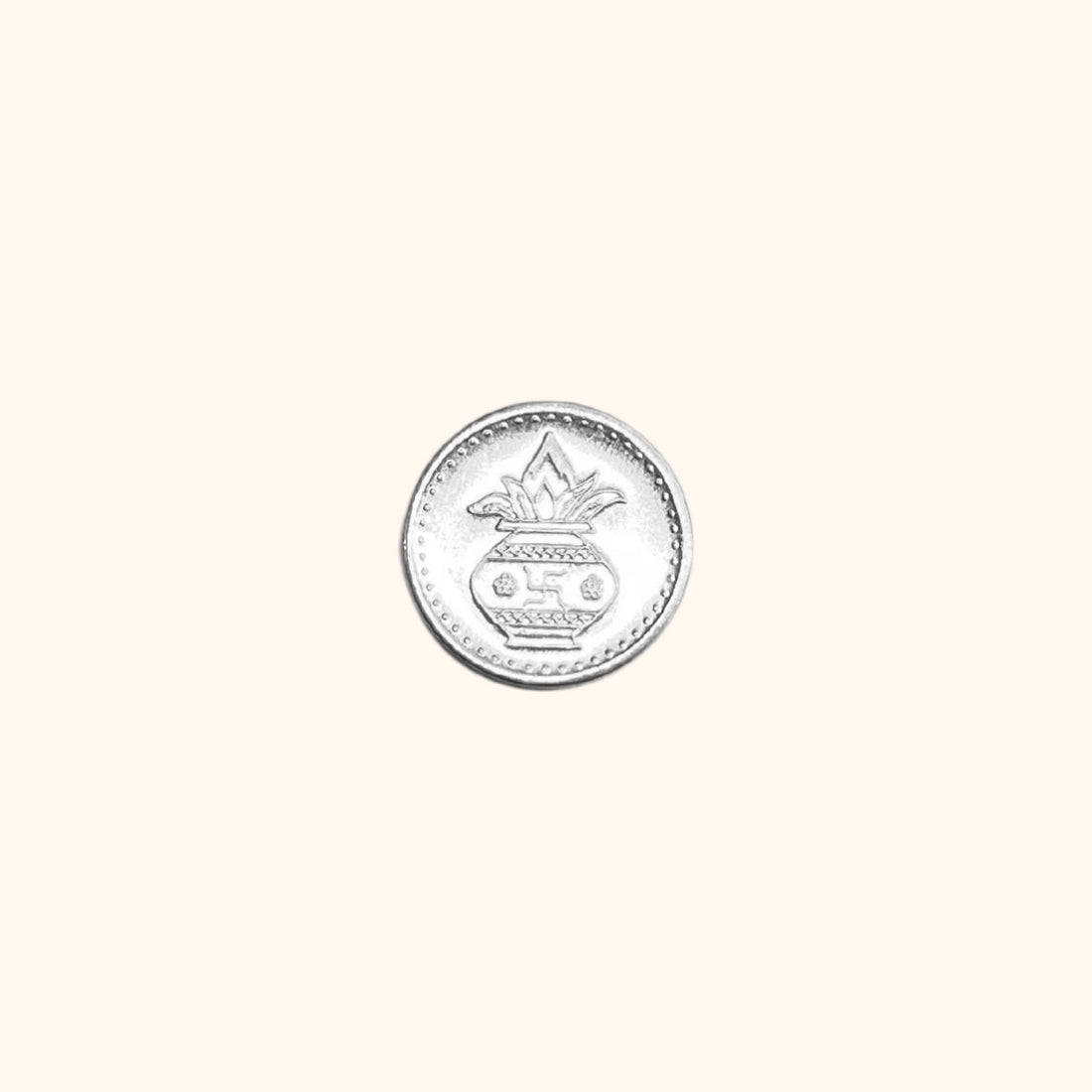 Swastik Designed Silver Coin 2.5g