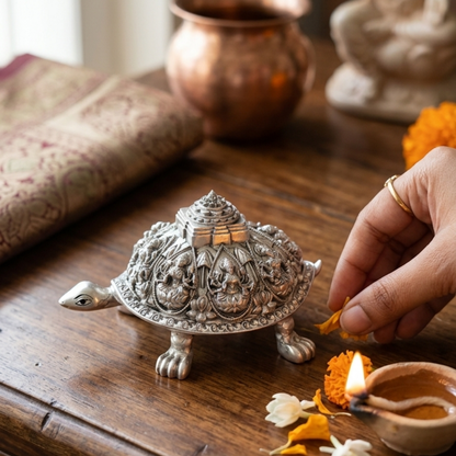 Ashtalakshmi Tortoise with Shree Yantra (Showpiece)