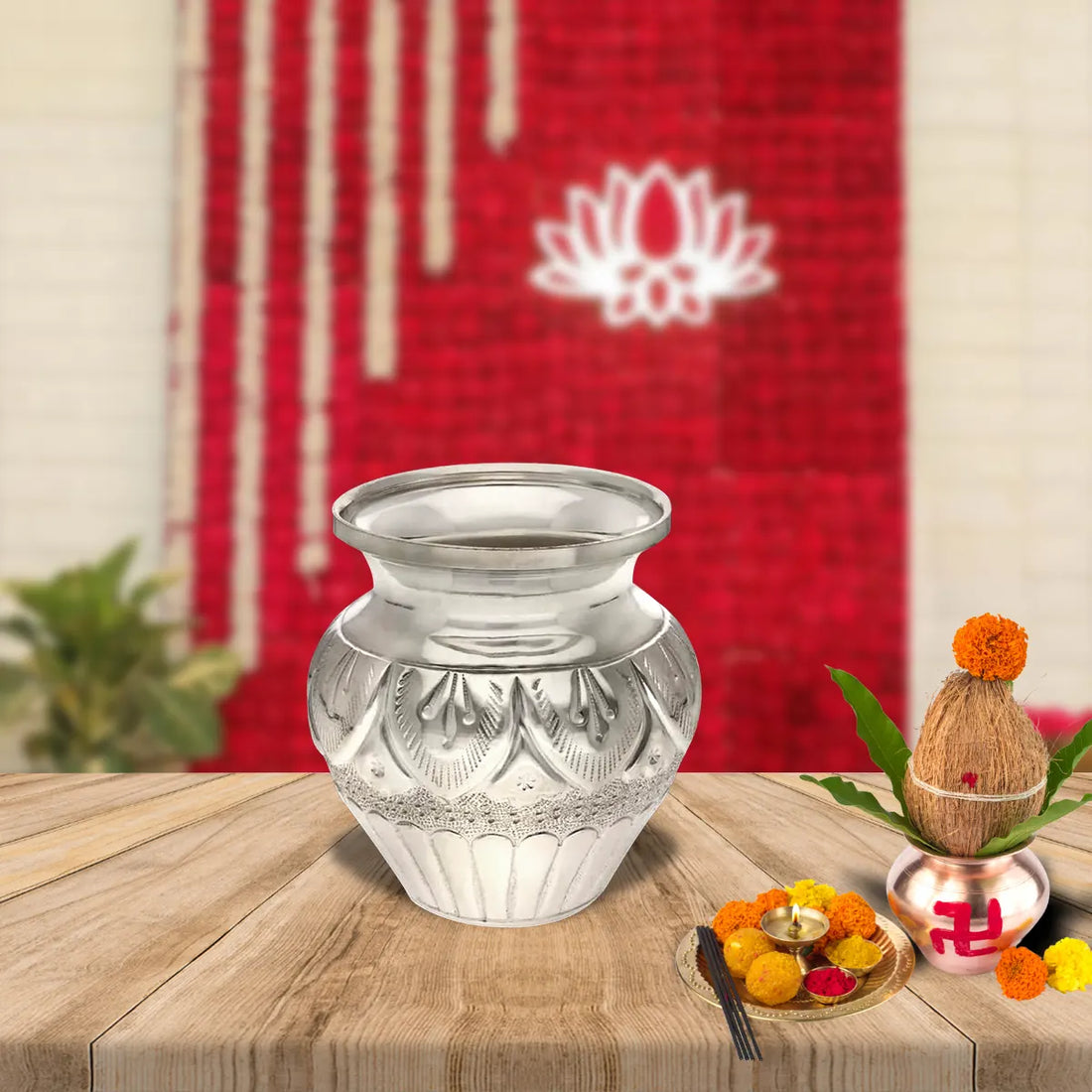 Sacred Blessings Silver Kalash
