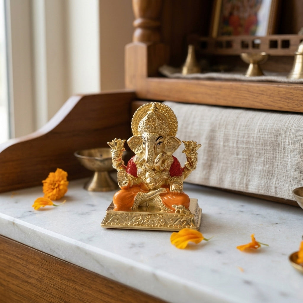 Buy Ganpati Idol for Gifting &amp; Decor Online at Best Price - Aahi Silverware | Ranka Jewellers