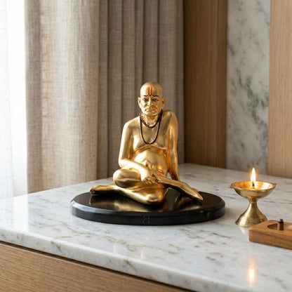 Buy Golden Swami Samarth Idol Online at Best Price - Aahi Silverware | Ranka Jewellers