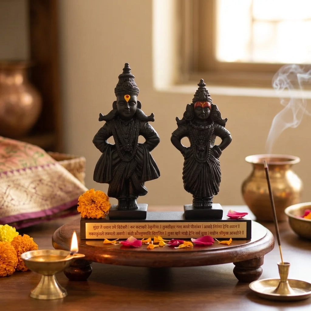 Buy Divine Vitthal Rukmini Idol Online at Best Price - Aahi Silverware | Ranka Jewellers
