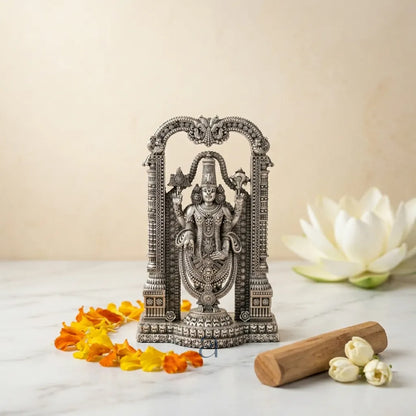 925 Antique Silver Hollow Lord Balaji Idol