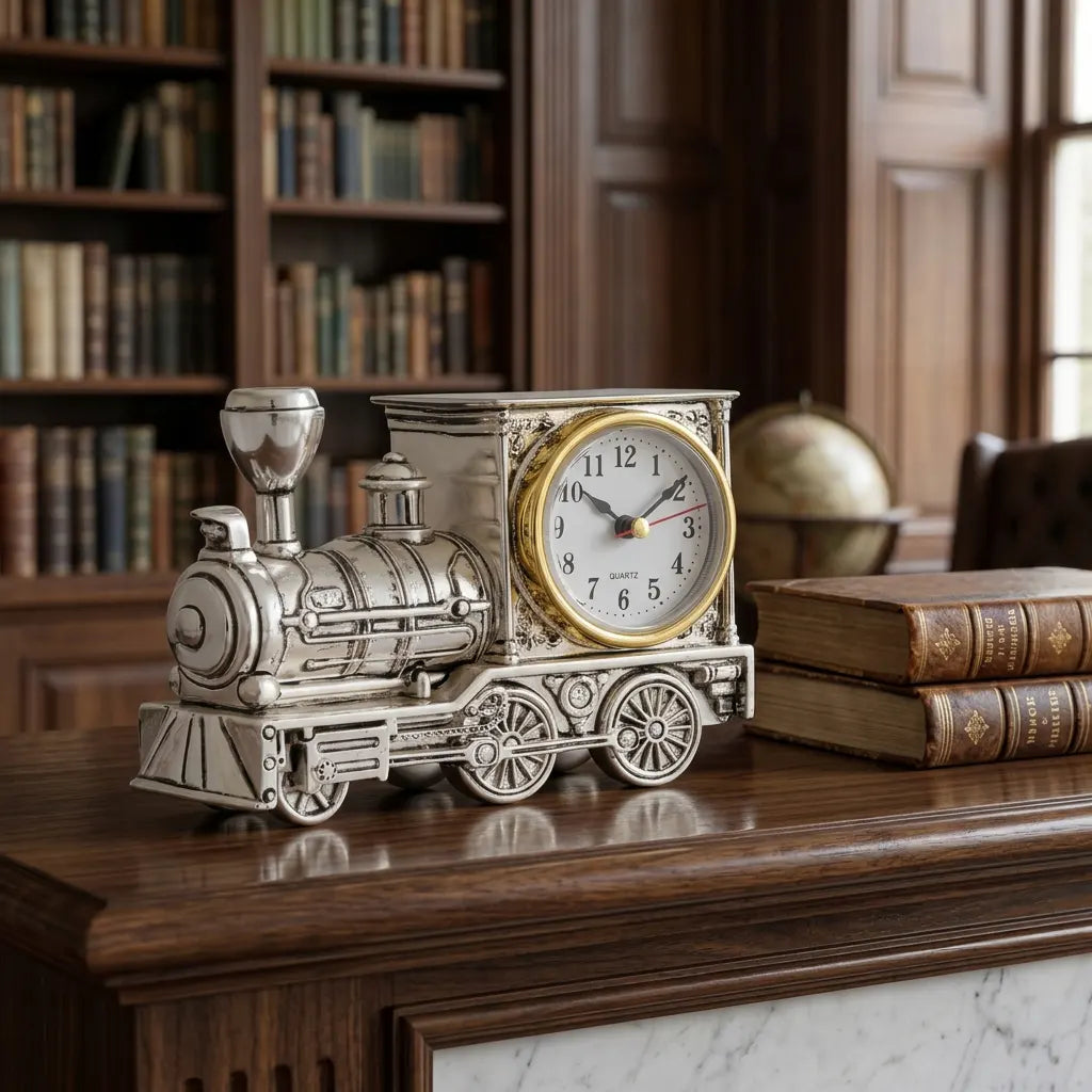 Classic Train Table Clock