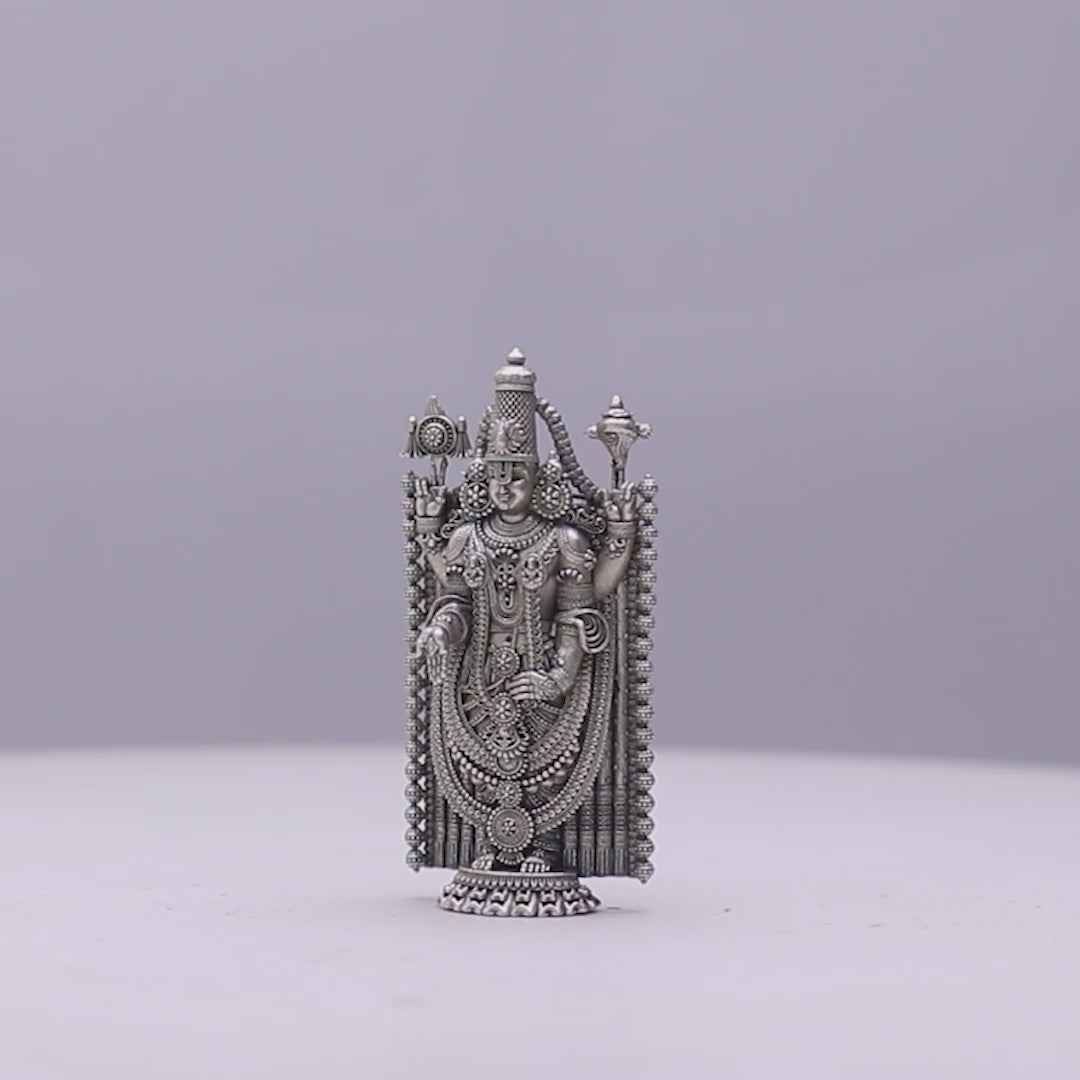 925 Sterling Silver Hollow Balaji Idol